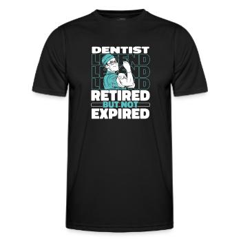 Retired Dentist Dentist - Men's Functional T-Shirt - black - Front - AI Model Male 178 dark (178cm)