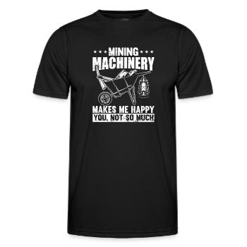 Mines d’or Mines d’or Heureux - T-shirt sport Homme - noir - Devant - AI Model Male 178 dark (178cm)