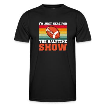 Football Je ne suis là que pour le spectacle de la mi-temps - T-shirt sport Homme - noir - Devant - AI Model Male 178 dark (178cm)