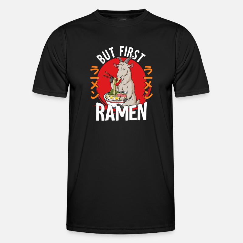But First Ramen - Men's Functional T-Shirt - black