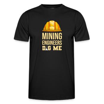 Engineer Mining Engineer - Men's Functional T-Shirt - black - Front - AI Model Male 178 dark (178cm)