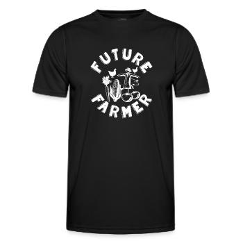 Landwirtschaft - Männer Funktions-T-Shirt - Schwarz - Vorne - AI Model Male 178 dark (178cm)