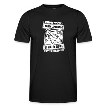 Limonade Mädchen - Männer Funktions-T-Shirt - Schwarz - Vorne - AI Model Male 178 dark (178cm)