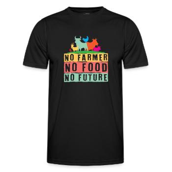 Landwirtschaft - Männer Funktions-T-Shirt - Schwarz - Vorne - AI Model Male 178 dark (178cm)