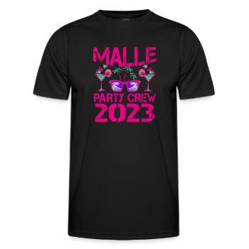 Malle Party Crew 2023 Partyurlaub - Männer Funktions-T-Shirt - Schwarz - Vorne - AI Model Male 178 dark (178cm)