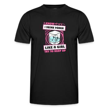 Vodka Vodka Fille - T-shirt sport Homme - noir - Devant - AI Model Male 178 dark (178cm)