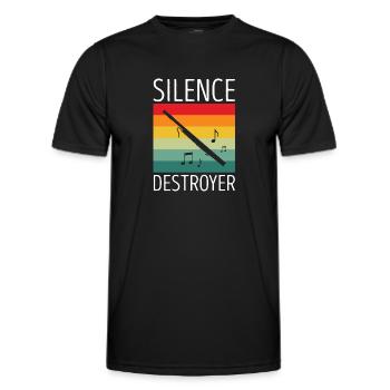 Instrument à vent en bois et instrument à vent basson - T-shirt sport Homme - noir - Devant - AI Model Male 178 dark (178cm)