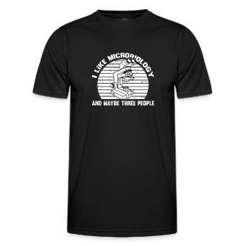 Biologie Biologe Mikroskop - Männer Funktions-T-Shirt - Schwarz - Vorne - AI Model Male 178 dark (178cm)