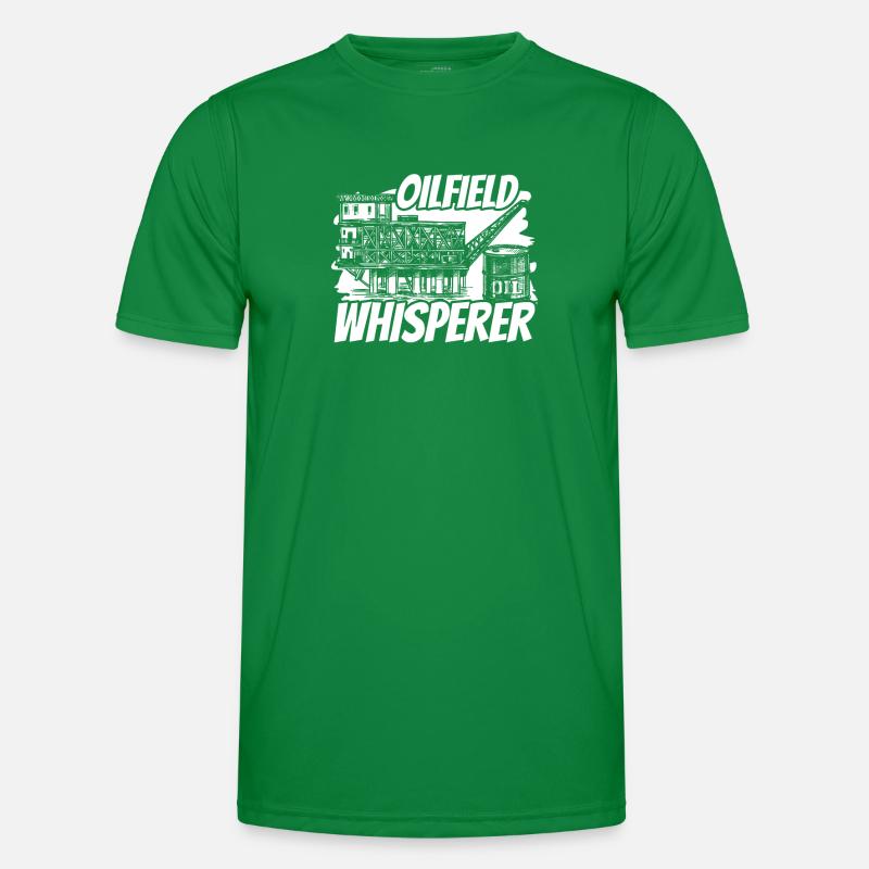 Ölfeld Bohrinsel Flüsterer Männer Funktions-T-Shirt