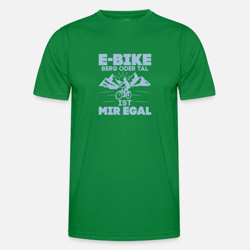 E-Bike Berg oder Tal ist mir egal Elektrofahrrad E Männer Funktions-T-Shirt
