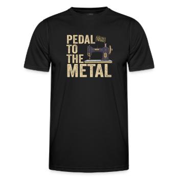 Pedal zur Metallnähmaschine - Männer Funktions-T-Shirt - Schwarz - Vorne - AI Model Male 178 dark (178cm)
