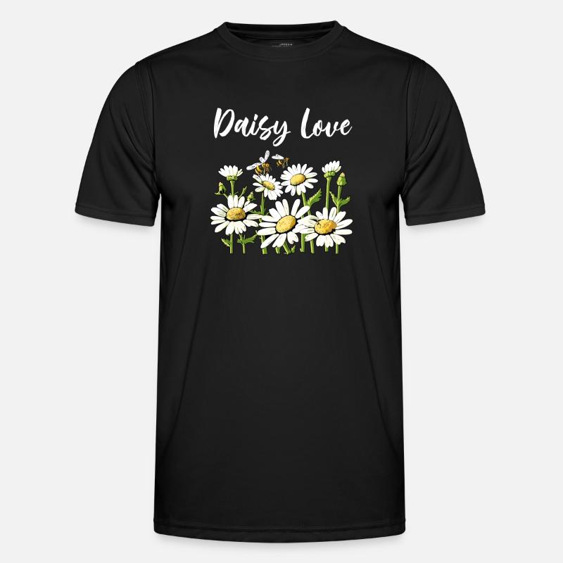 Gänseblümchen-Liebe - Männer Funktions-T-Shirt - Schwarz