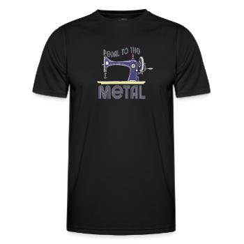 Pedal zur Metallnähmaschine - Männer Funktions-T-Shirt - Schwarz - Vorne - AI Model Male 178 dark (178cm)
