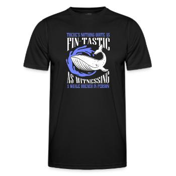 Whale design for whales and blue whales or beluga whales - Men's Functional T-Shirt - black - Front - AI Model Male 178 dark (178cm)