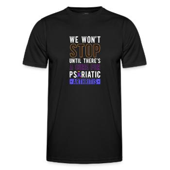 Wir Werden Nicht Aufhören, Bis Es Eine Heilung - Männer Funktions-T-Shirt - Schwarz - Vorne - AI Model Male 178 dark (178cm)