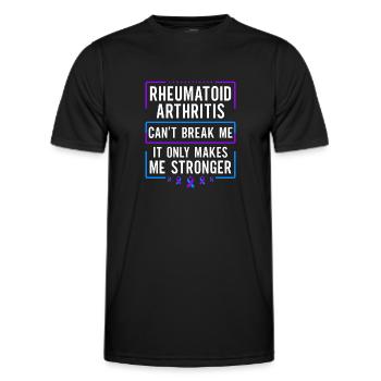 Rheumatoide Arthritis Kann Mich Nicht Brechen, - Männer Funktions-T-Shirt - Schwarz - Vorne - AI Model Male 178 dark (178cm)