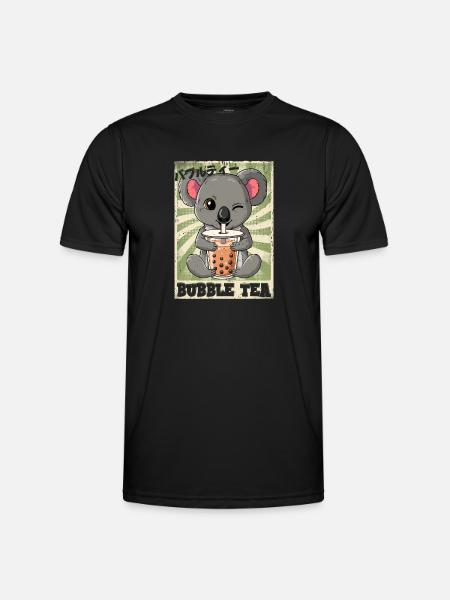 Boba Tea Koala Bubble Tea - Men's Functional T-Shirt - black