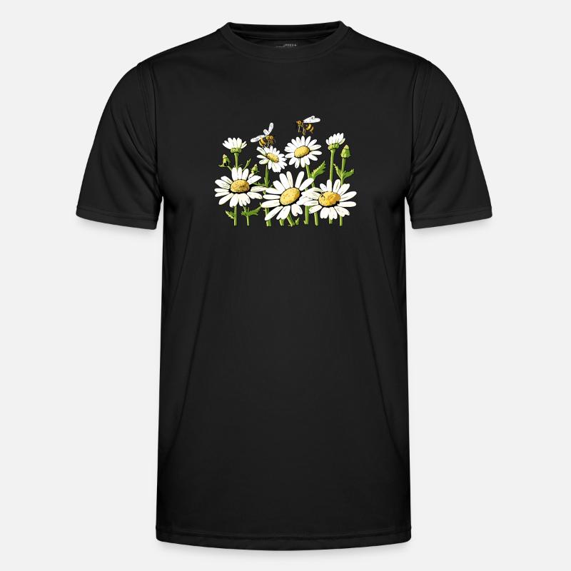 Marguerites Gänseblümchen Sommer Gänseblümchen Blumengarten - Männer Funktions-T-Shirt - Schwarz