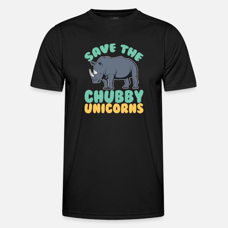 Save The Chubby Unicorns Men's Functional T-Shirt