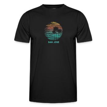 San Jose Californie Cool Souvenir Vacances - T-shirt sport Homme - noir - Devant - AI Model Male 178 dark (178cm)