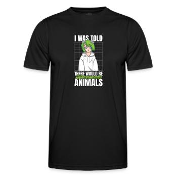 Furry Fandom Fursuits Funny - Men's Functional T-Shirt - black - Front - AI Model Male 178 dark (178cm)