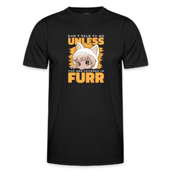 Furry Fandom Fursuits Funny - Men's Functional T-Shirt - black - Front - AI Model Male 178 dark (178cm)