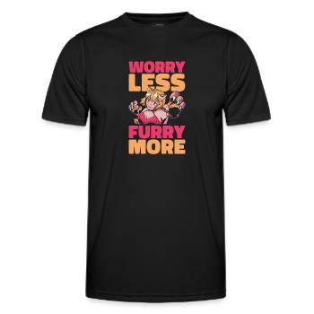 Furry Fandom Fursuits Cool - Men's Functional T-Shirt - black - Front - AI Model Male 178 dark (178cm)