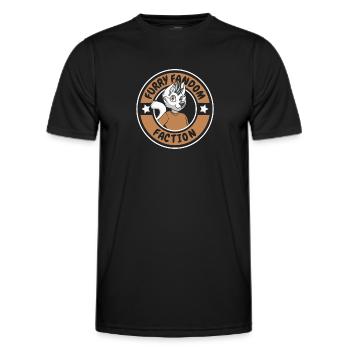 Furry Fandom Fursuits Faction - Men's Functional T-Shirt - black - Front - AI Model Male 178 dark (178cm)