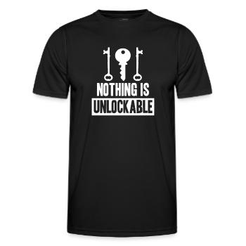 Locksmith Nothing is unlockable Pick Tools - Men's Functional T-Shirt - black - Front - AI Model Male 178 dark (178cm)