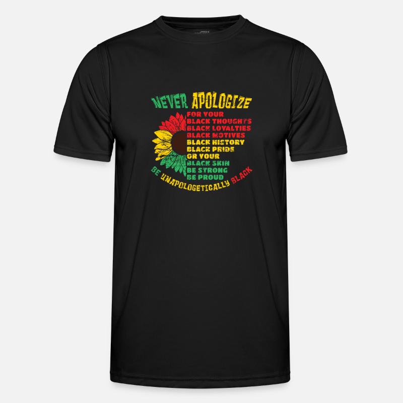 Unapologetically Black History Juneteenth - Men's Functional T-Shirt - black