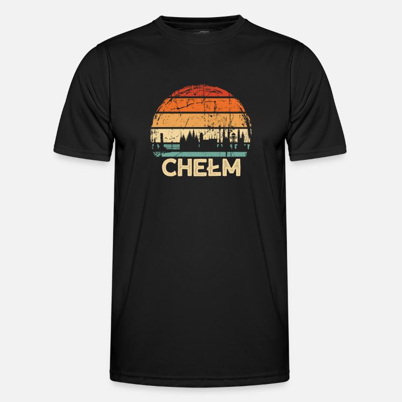 Poland Chelm Skyline - Men's Functional T-Shirt - black