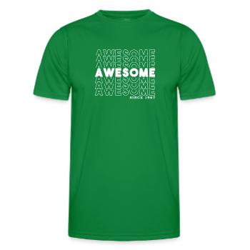 Awesome Since 1967 Mann Frau Geburtstag Retro - Männer Funktions-T-Shirt - Kelly Green - Vorne - AI Model Male 178 dark (178cm)