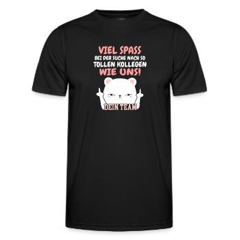 Kollegen Jobwechsel - Geschenk zum Abschied - Männer Funktions-T-Shirt - Schwarz - Vorne - AI Model Male 178 dark (178cm)