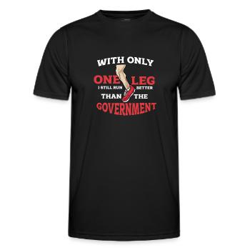Ein Bein Witz Humor Geschenk - Männer Funktions-T-Shirt - Schwarz - Vorne - AI Model Male 178 dark (178cm)