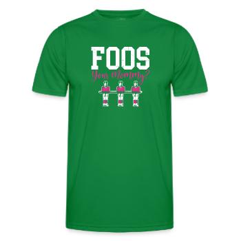 Foos Your Mommy Women Foosball Player Table Soccer - Männer Funktions-T-Shirt - Kelly Green - Vorne - AI Model Male 178 dark (178cm)