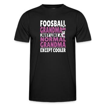 Funny Foosball Grandmother Table Soccer Grandma Wo - Männer Funktions-T-Shirt - Schwarz - Vorne - AI Model Male 178 dark (178cm)