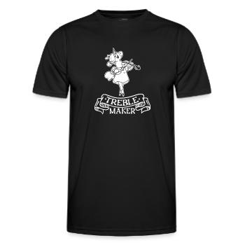 Violin Violin Triple Treble Maker - Men's Functional T-Shirt - black - Front - AI Model Male 178 dark (178cm)