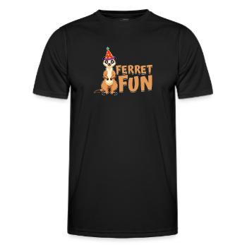 Putois furet drôle - T-shirt sport Homme - noir - Devant - AI Model Male 178 dark (178cm)