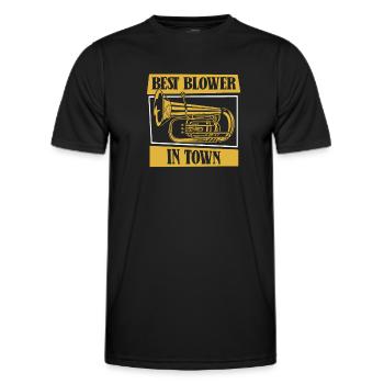 Fanfare procession tuba best - Men's Functional T-Shirt - black - Front - AI Model Male 178 dark (178cm)
