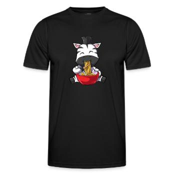Zebra - Männer Funktions-T-Shirt - Schwarz - Vorne - AI Model Male 178 dark (178cm)