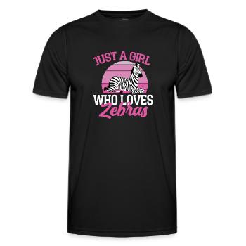 Zebra - Men's Functional T-Shirt - black - Front - AI Model Male 178 dark (178cm)