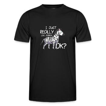 Zebra - Männer Funktions-T-Shirt - Schwarz - Vorne - AI Model Male 178 dark (178cm)
