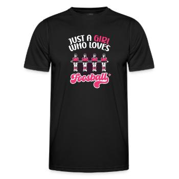 Cute Just A Girl Who Loves Foosball Women Table So - Men's Functional T-Shirt - black - Front - AI Model Male 178 dark (178cm)