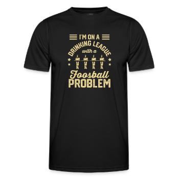 I'm On A Drinking League With A Foosball Player Ta - Men's Functional T-Shirt - black - Front - AI Model Male 178 dark (178cm)