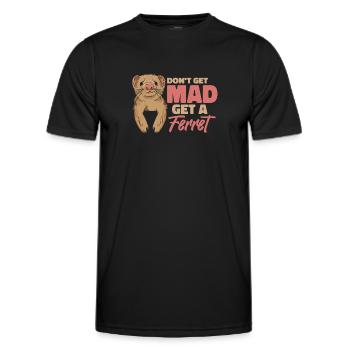 Putois furet mignon - T-shirt sport Homme - noir - Devant - AI Model Male 178 dark (178cm)
