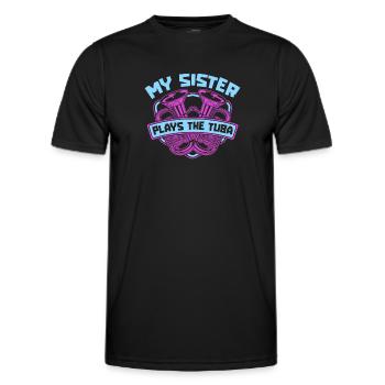 Fanfare procession tuba sister - Men's Functional T-Shirt - black - Front - AI Model Male 178 dark (178cm)