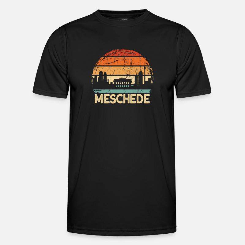 Meschede - Männer Funktions-T-Shirt - Schwarz