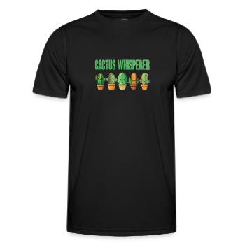 Funny comic cacti - Men's Functional T-Shirt - black - Front - AI Model Male 178 dark (178cm)