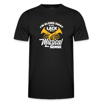 Fanfarenzug Tuba Musical - Männer Funktions-T-Shirt - Schwarz - Vorne - AI Model Male 178 dark (178cm)
