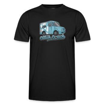 Lait de vache Panier de lait frais - T-shirt sport Homme - noir - Devant - AI Model Male 178 dark (178cm)